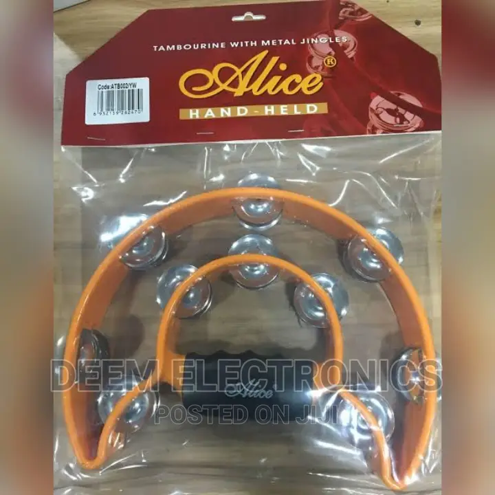 Alice Hand-Held Tambourine (Orange and Red)