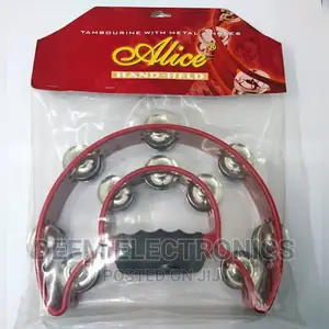 Alice Hand-Held Tambourine (Orange and Red)