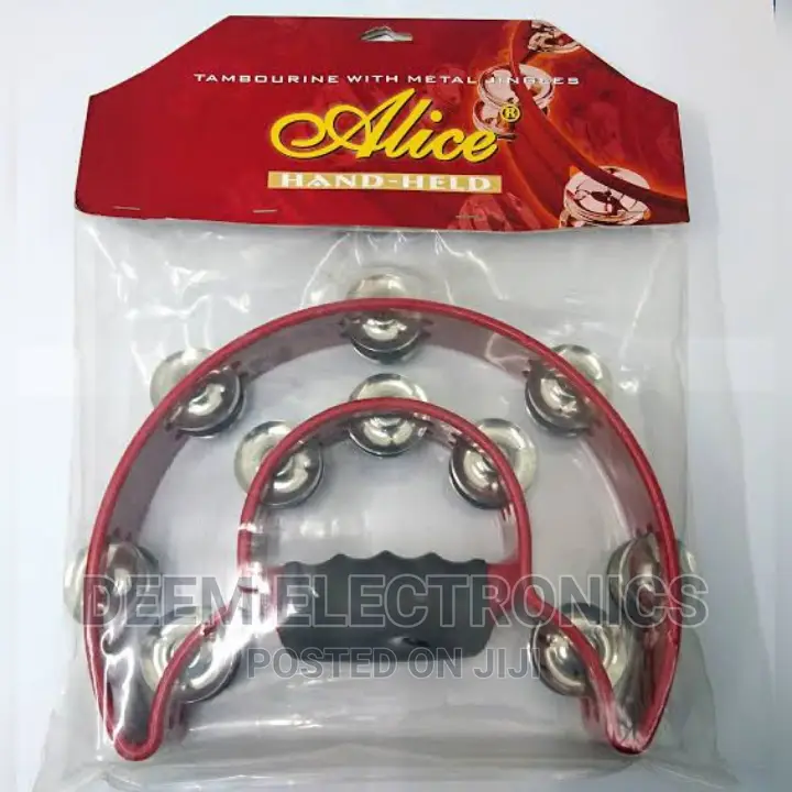 Alice Hand-Held Tambourine (Orange and Red)