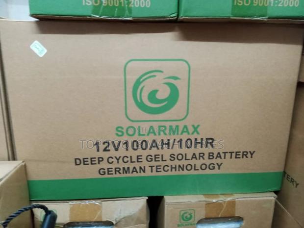 Solarmax 12v 100ah Deep Cycle Gel Solar Battery - main view