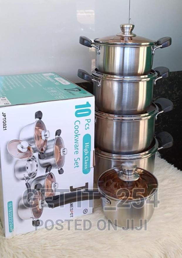10pcs Jamespot Stainless Steel Cookware Set - main view