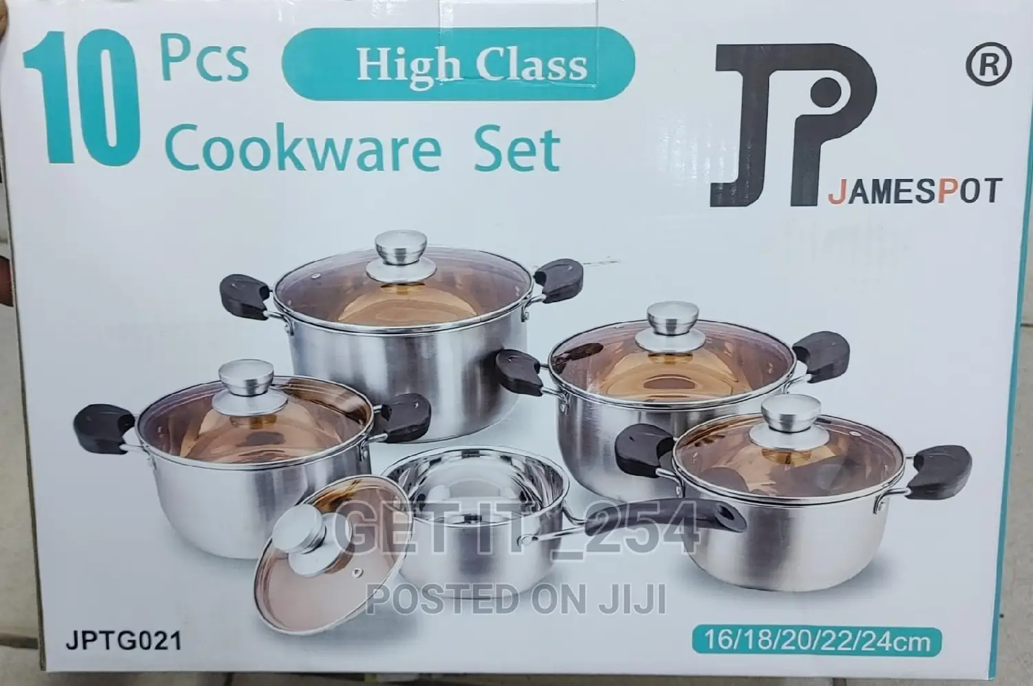 10pcs Jamespot Stainless Steel Cookware Set