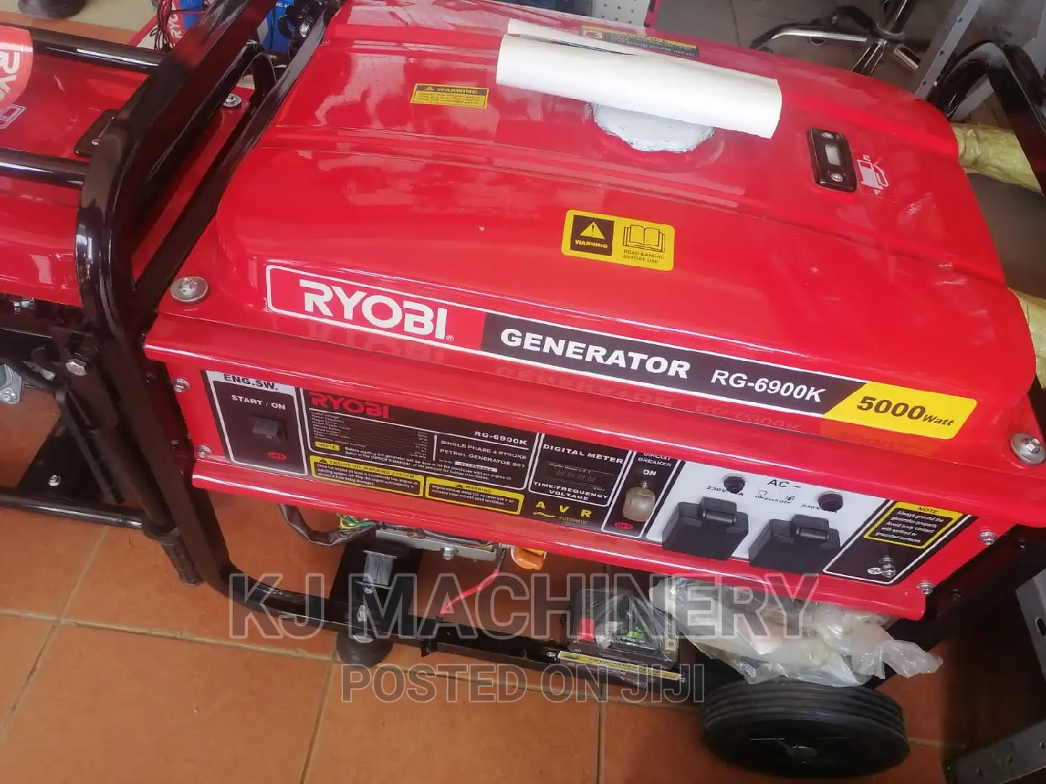 GENERATOR -5kva-Ryobi-Keystart