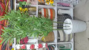 Bamboo Sticks and Vase Plastic
