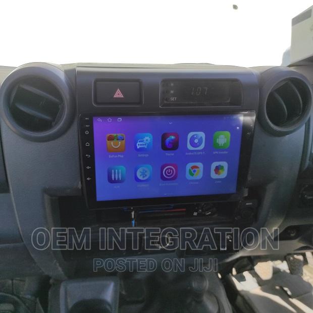 Toyota Landcruiser 76 Fitted a 9 Inch Android Radio - main view