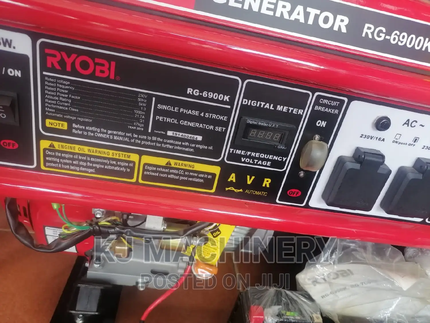 Generator-5kva-Ryobi -230v