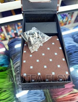 Coffee Brawn Polycadot Executive Tie Sets. - thumbnail 2