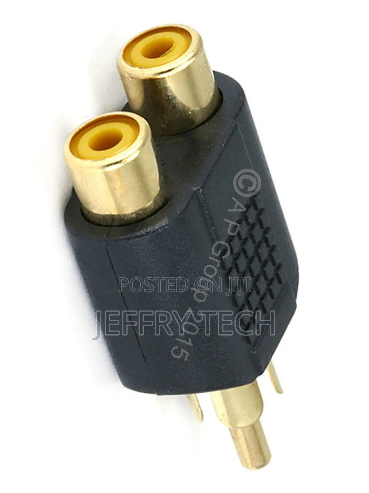 GOLD RCA Audio Cable Y Splitter Adapter Twin Phono Female To