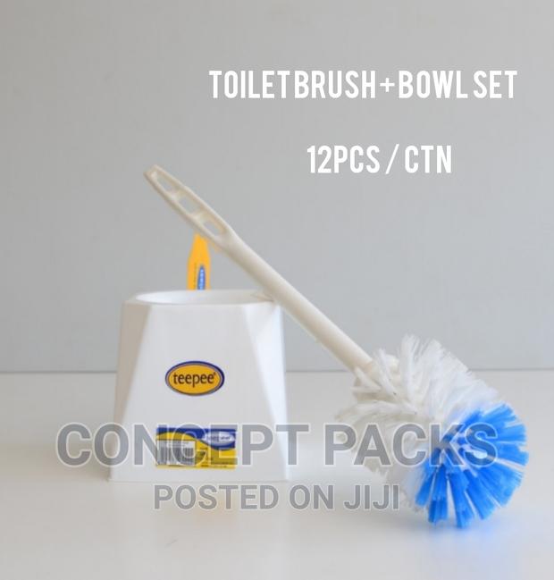 6pcs Teepee Toilet Brush + Bowl Set