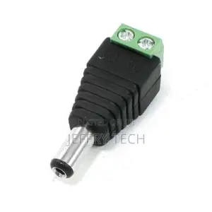 2.1X5.5mm Male DC Connector to Clamps X Power LED CCTV Camer