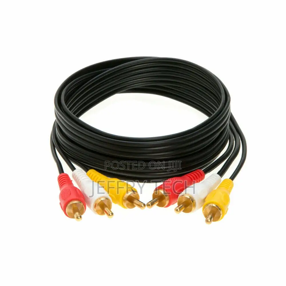 5 Metre 3 RCA Male to 3 RCA Male Stereo Audio Video Cable