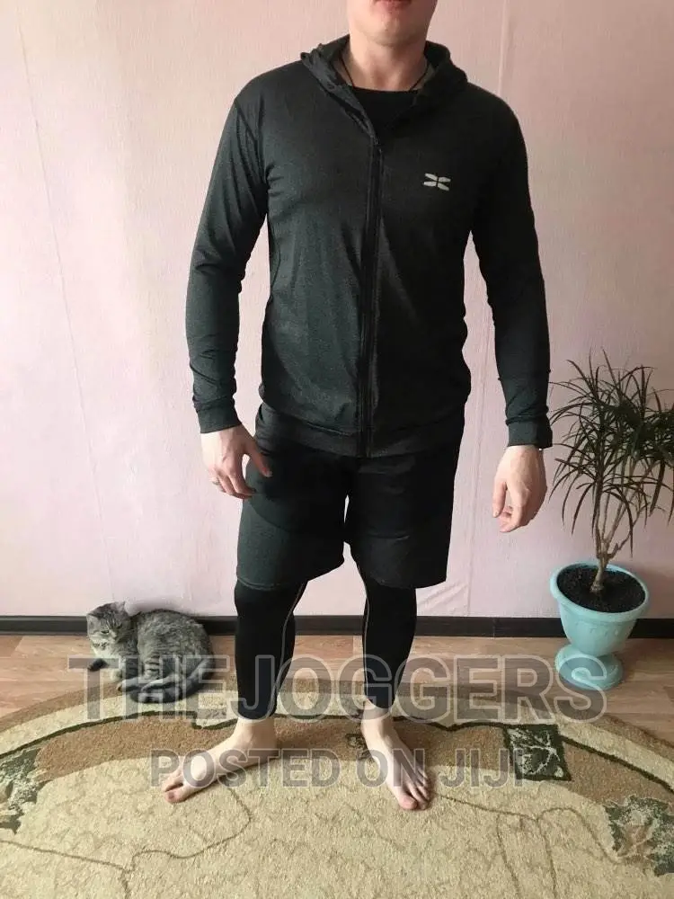 5 Pieces Complete Set Gym Wear For Men(S, M, L, Xl,2xl ,3xl)