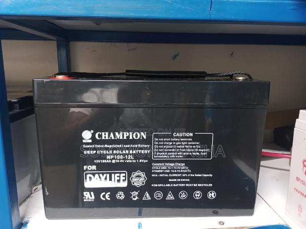 Champion 12v 100ah Deep Cycle Solar Battery - thumbnail 2