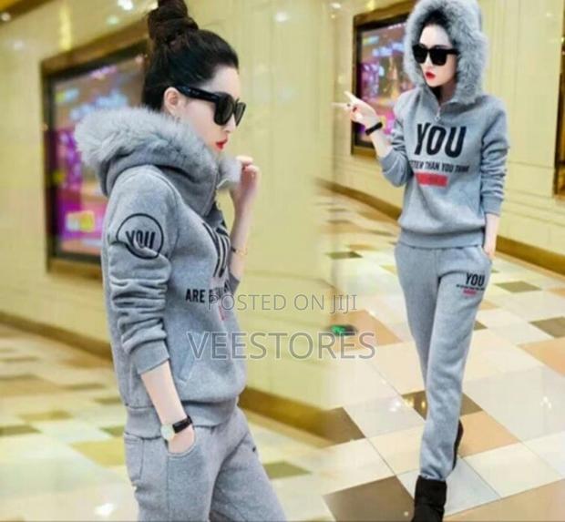 Two-Piece Set Large Size Slim Sweatshirt Suit - thumbnail 4