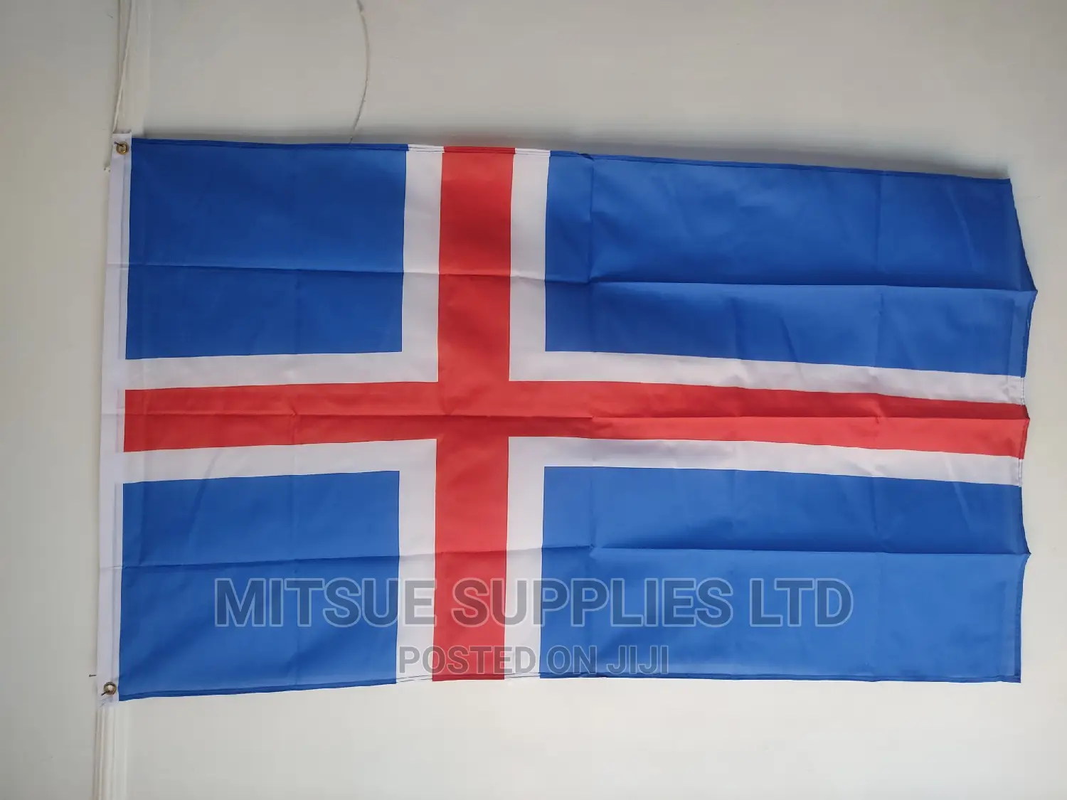 National Flag for Iceland 36 by 58 Inch Polyester