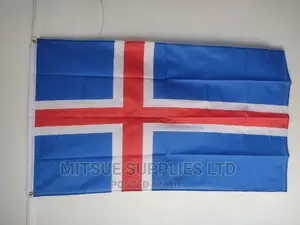 National Flag for Iceland 36 by 58 Inch Polyester