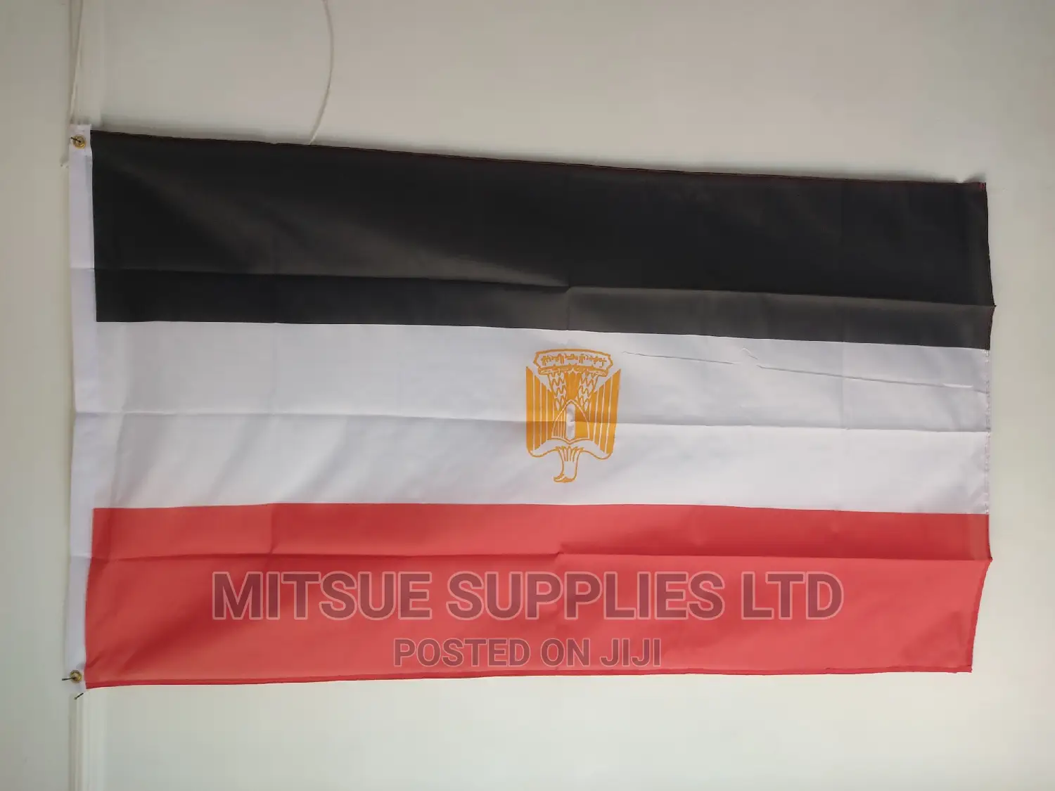 National Flag for Egypt 38 by 60 Inches Polyester