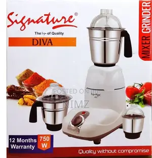 Signature Powerful 3 in 1 Mixer Grinder 750W 3jars S.Steel