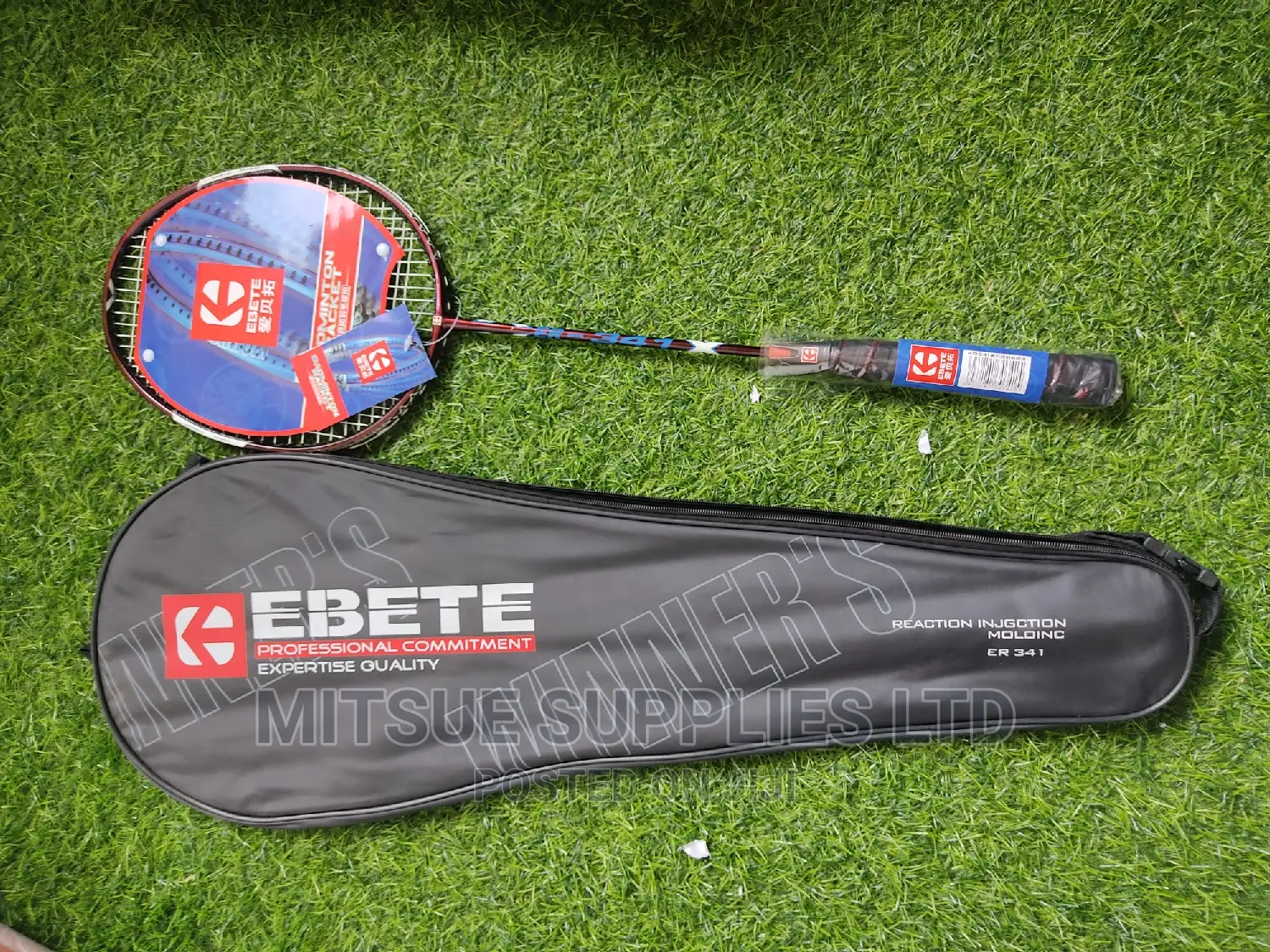 Ebete Badminton Racket Fr-341 in a Full Bag