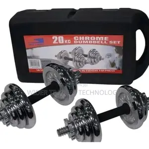 20KG Chrome Adjustable Dumbbell Set With Case