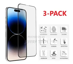 Apple iPhone 14 13 12 Pro Max Full Tempered Glass Screen Pro
