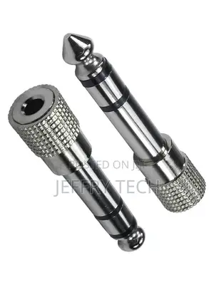 3.5mm Socket - 6.35mm Jack Plug Adapter Guitar Amplifier Mic