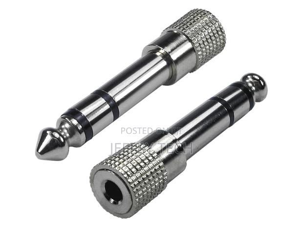 3.5mm Socket - 6.35mm Jack Plug Adapter Guitar Amplifier Mic - thumbnail 3