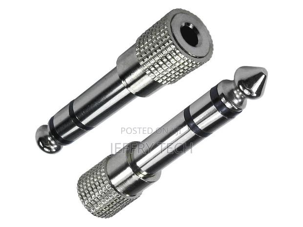 3.5mm Socket - 6.35mm Jack Plug Adapter Guitar Amplifier Mic - thumbnail 4