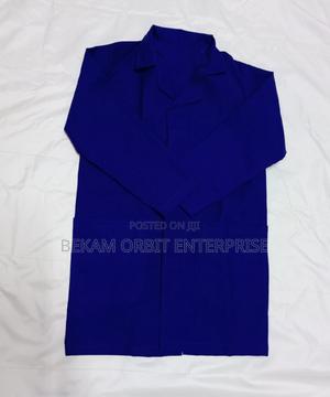 Durable Poly-Cotton Kids Royal Blue Labcoat - main view