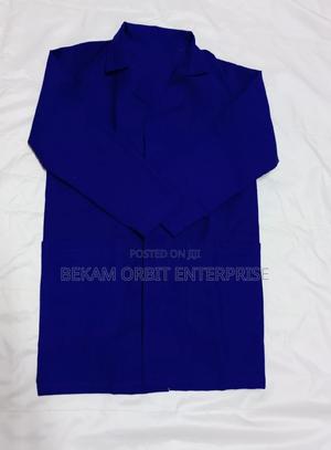 Professional Royal Blue Customized Kid's Labcoat - main view