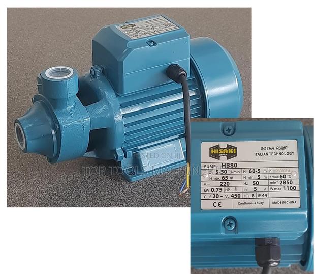 HB80 Hisaki Japan Booster Pump 1hp Head Max 65metres