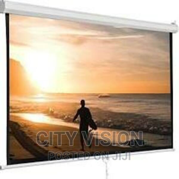 Projector Screen 145×145cm Manual Screen - main view