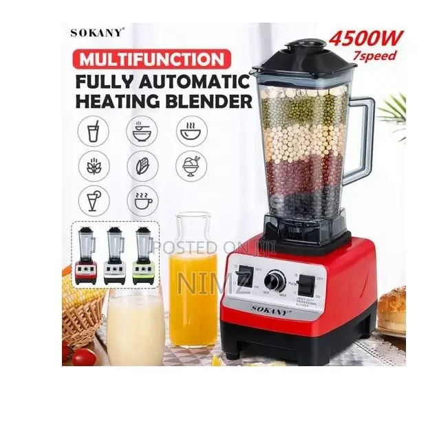 Sokany 4500W Commercial Grade Blender,Food Processor-Bpa 2L