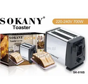 Sokany Electric 2 Slice Bread Toaster - Black