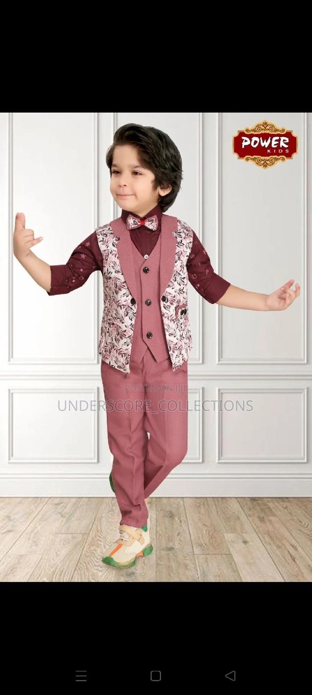 Executive Floral Coat Boys 4 Piece Suit Set - thumbnail 6
