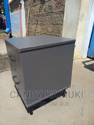 Spacious Grey Bedside Drawer