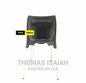 Black Bruno Strong Armless Comfortable Plastic Chair With Me