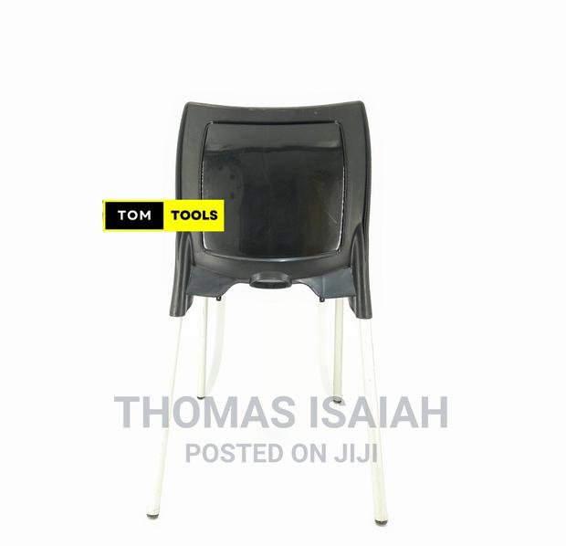 Black Bruno Strong Armless Comfortable Plastic Chair With Me - thumbnail 5