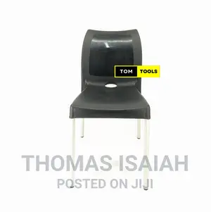 Black Bruno Strong Armless Comfortable Plastic Chair With Me