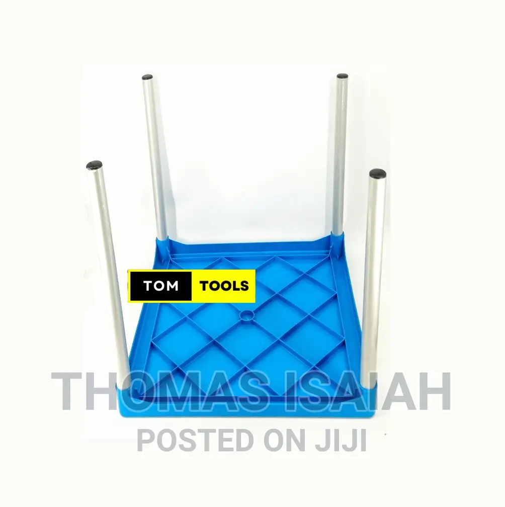 Blue 27 Inch Square Heavy Duty Plastic Top Table With Metal
