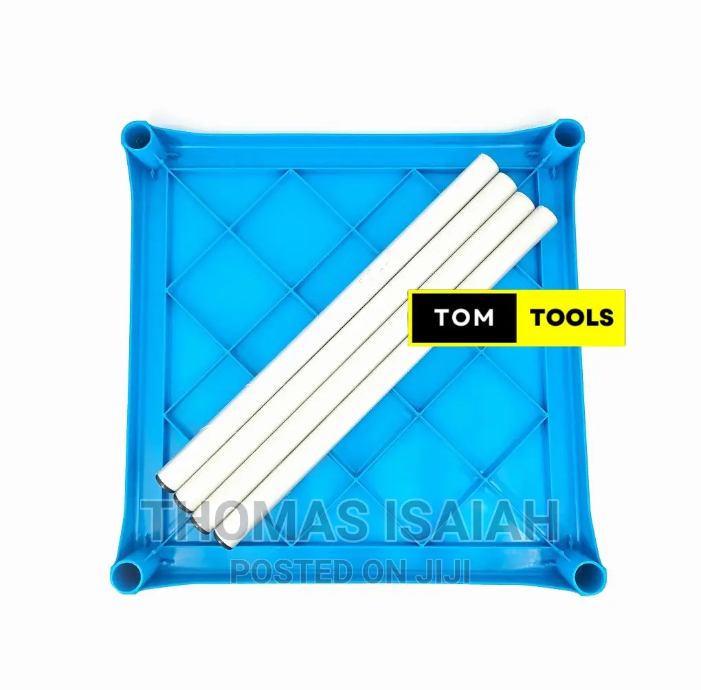 Blue 27 Inch Square Heavy Duty Plastic Top Table With Metal
