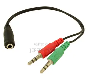 4 Conductor TRRS F to 2x3.5mm M Audio/Microphone (Android) B