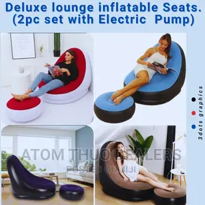 Inflatable Deluxe Lounge Seats (2pcs Sets + Electric Pump)