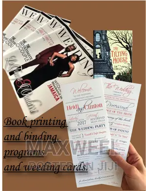 Book Printing and Binding, Programs and Weeding Cards.