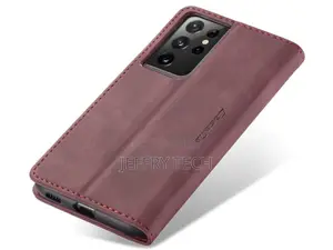 Leather Wallet Case With Stand for Samsung Galaxy S21 Ultra