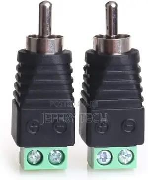 RCA Cable Audio Adapter, Phono RCA Male Plug to AV Screw Ter