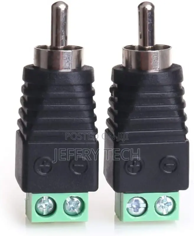 RCA Cable Audio Adapter, Phono RCA Male Plug to AV Screw Ter