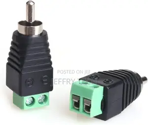RCA Cable Audio Adapter, Phono RCA Male Plug to AV Screw Ter