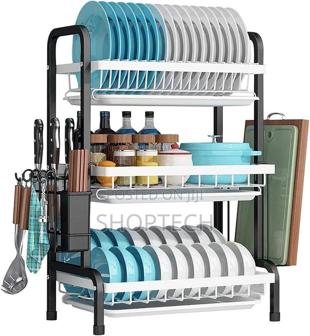 3layer Metallic Dishrack - main view