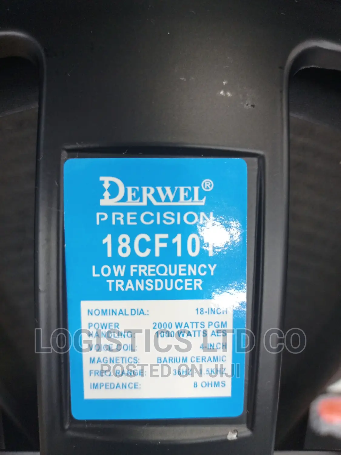 Derwel 18-Inch Bass Speaker 18cf-10t